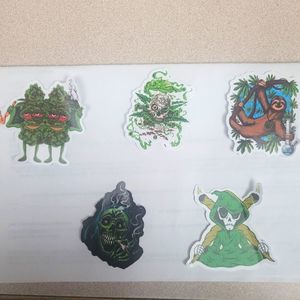 Weed Maple Leaf Pot Leaf Sticker Bundle